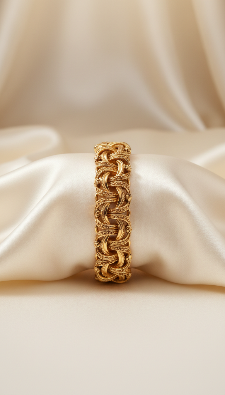 Ornate Gold Link Bracelet