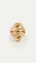 Satin Gold Sculptural Ring
