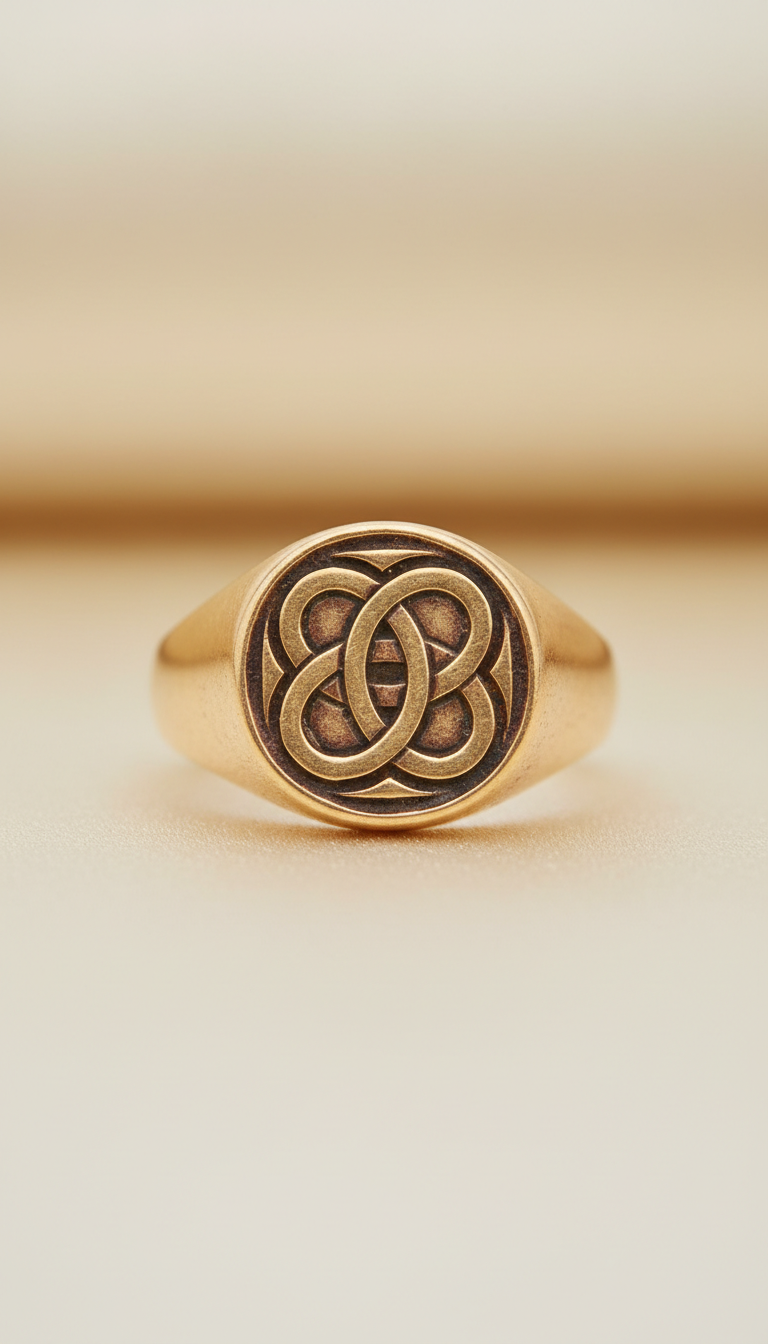 Signet Ring in Solid 18k Gold