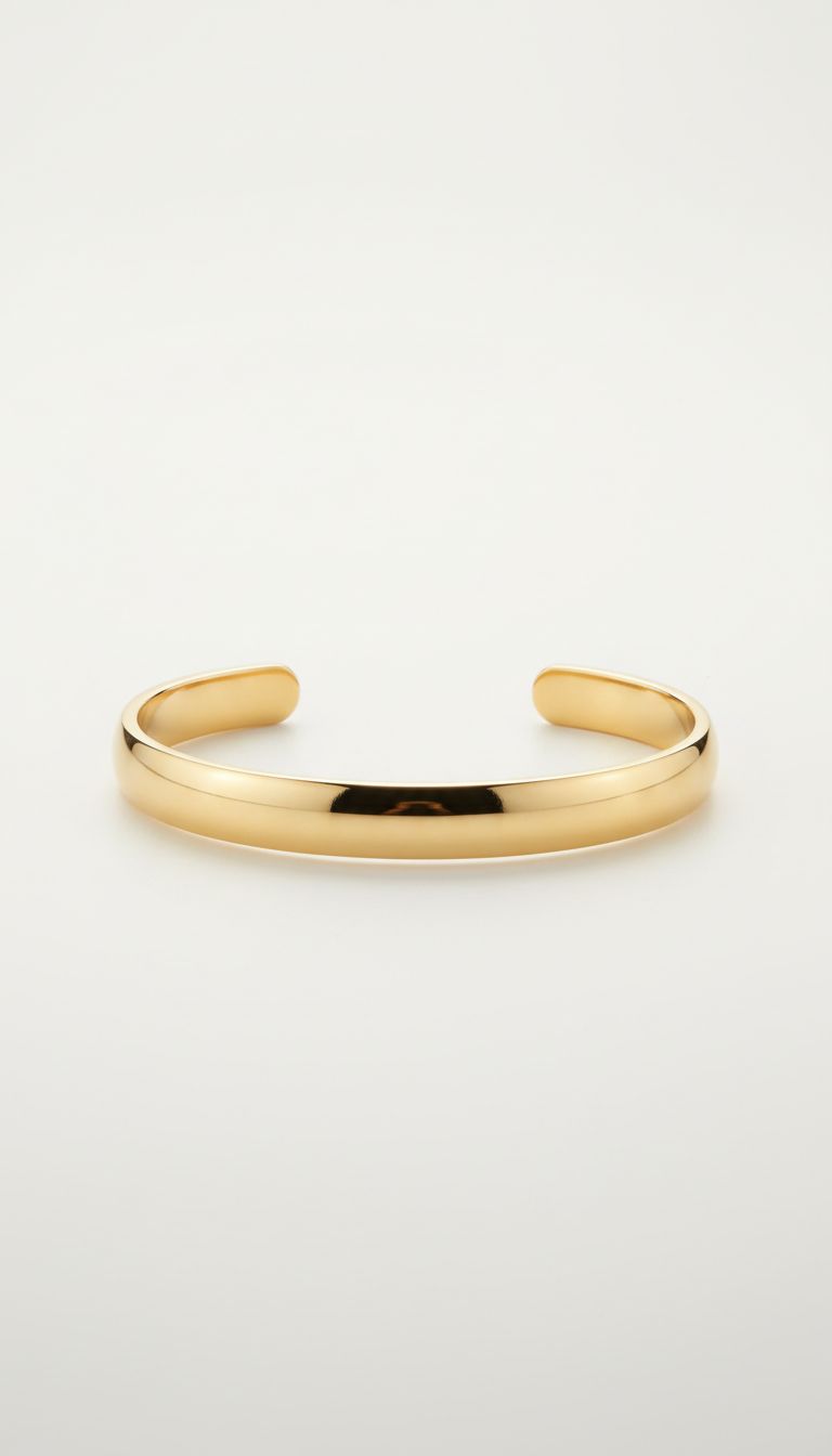 18k Gold Minimalist Cuff Bracelet