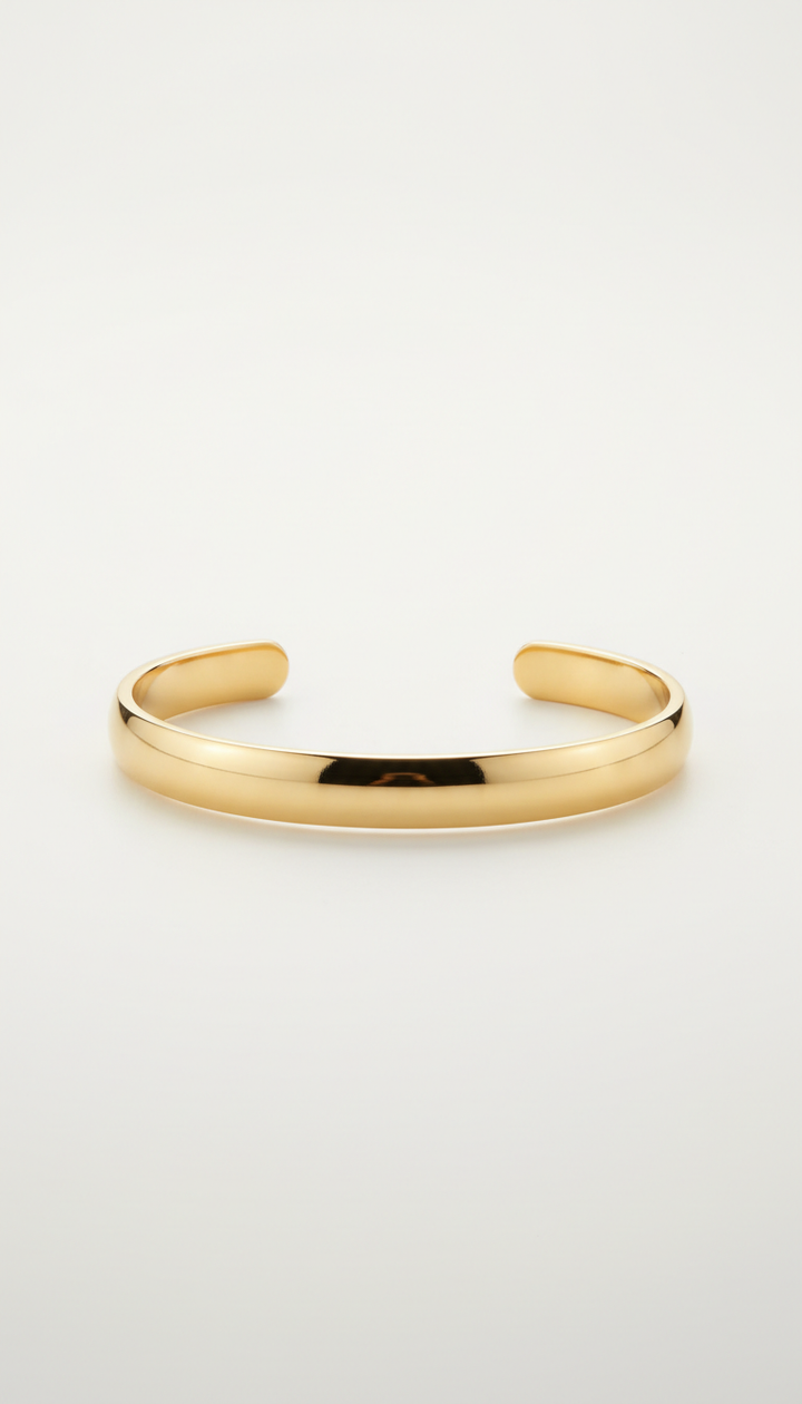18k Gold Minimalist Cuff Bracelet