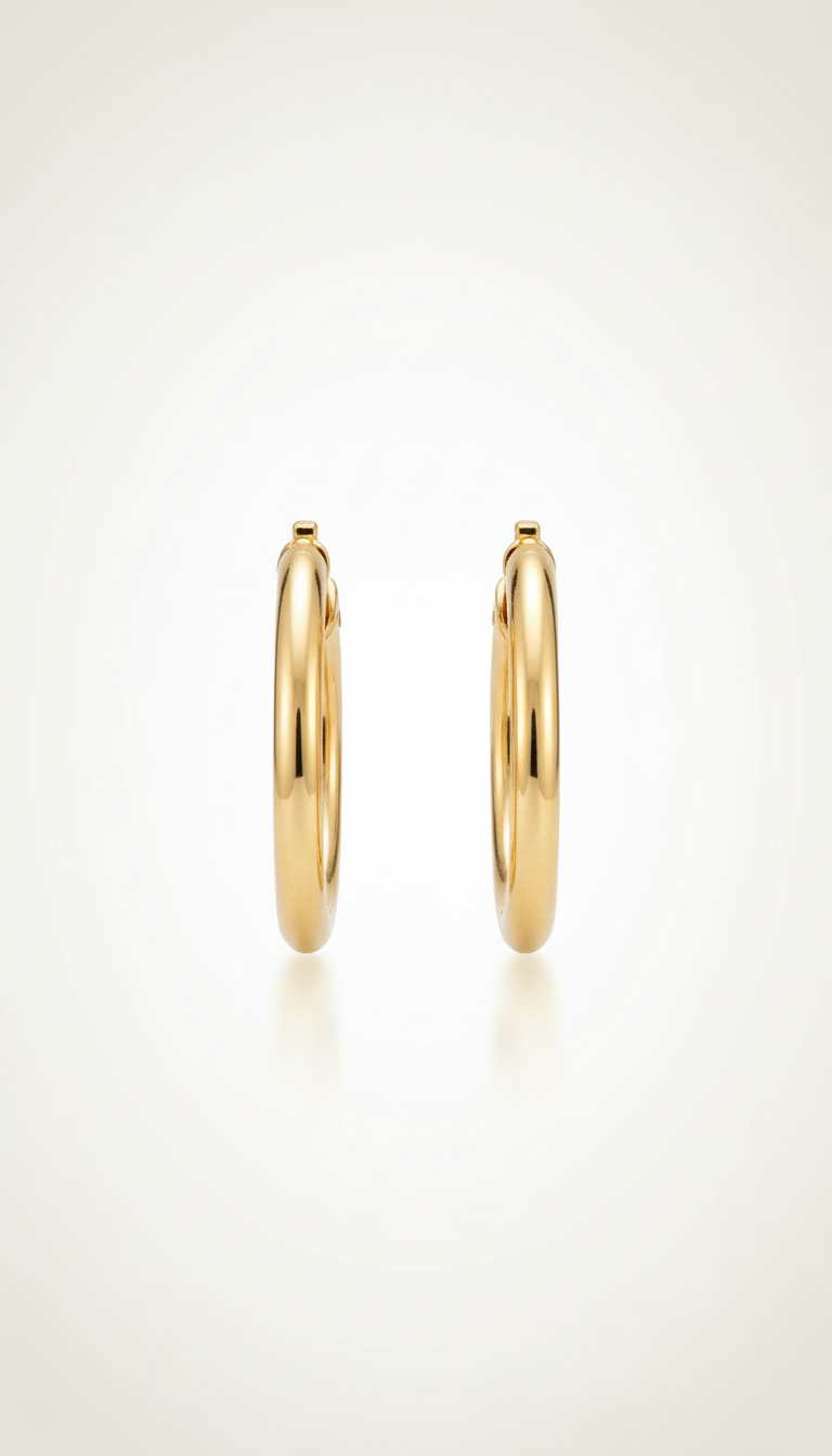 14k Gold Classic Hoop Earrings